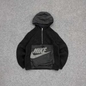 Nike black hooded fleece zipper